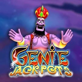 Genie Jackpots slot visual from Blueprint Gaming available on reelsoncasino.eu