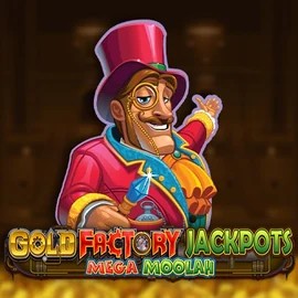 Play the Gold Factory Jackpots Mega Moolah slot by Aurum Signature Studios on O'Reels Casino UK