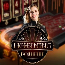 Lightning Roulette online game logo by Evolution on reelsoncasino.eu