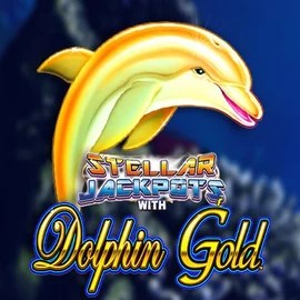 Dolphin Gold with Stellar Jackpots slot icon by Lightning Box Game, available at O'Reels Casino UK
