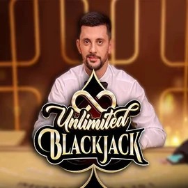 Unlimited Blackjack online game logo by Ezugi on reelsoncasino.eu